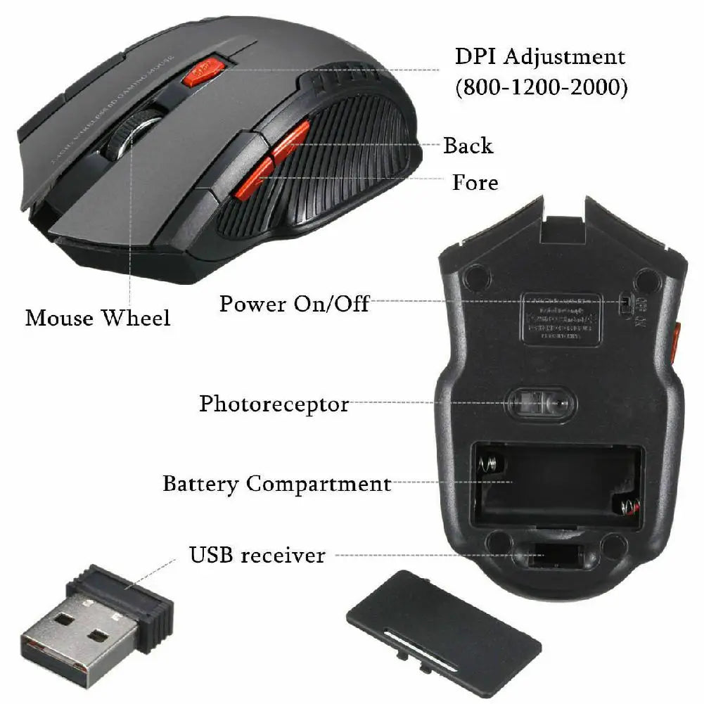 2.4Ghz Mini Wireless Optical Gaming Mouse
